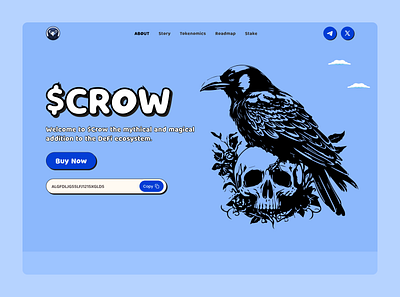 Crypto meme coin website design crow meme crypto meme crypto website cryptocurrency landing page meme meme coin meme coin website meme website website design