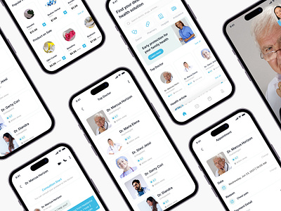 Healthcare app UI/UX design in figma app app re design chat app ecommerce app figma travel app uiux