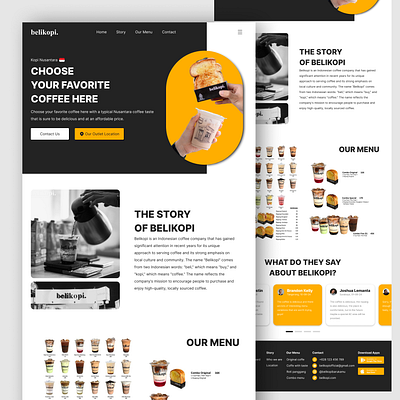 Coffee Website Design - Landing Page coffee coffeeshop figma inspiration kopi nusantara ui design uiux web design website