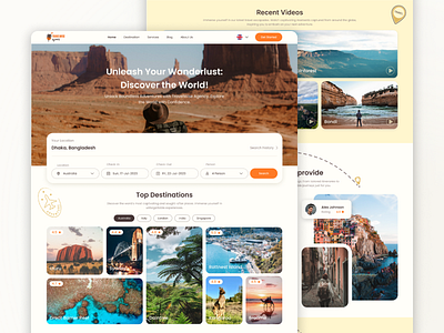 Travel Agency Website Design agency agency website branding design figma landing page travel agency travel website ui uiux ux website website design