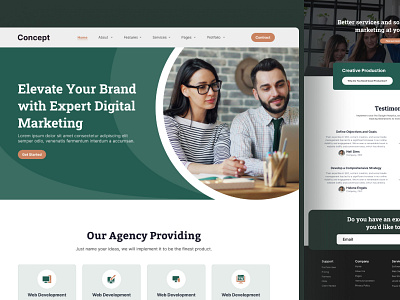 Digital markating agency website UI design