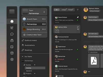 Productivity Software Dashboard Dark dashboard figma ui