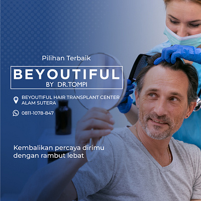 BEYOUTIFUL Hair Transplant Clinic Instagram Template branding graphic design instagram social media ui