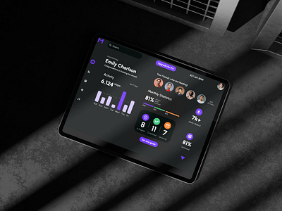 Fitness App Dashboard UI - Your Health at a Glance" cleandesign designinspiration digitaldesign elegant ui healthtech interfacedesign minimaldesign productdesign uidesign userexperience uxdesign