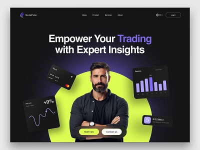 Trading Expert Website Concept concept expert finance landing trading ui uiux ux web design webdesign website