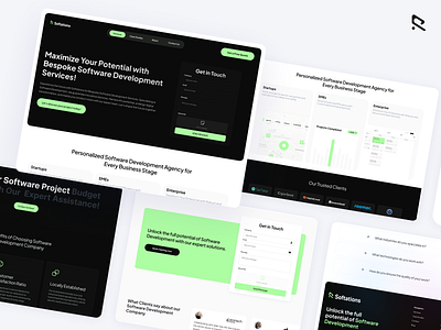 Softations - Your Global Software Development Partner agency branding design design agency figma logo softations software software website ui uiux website