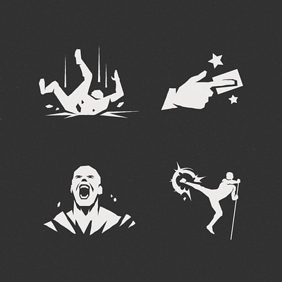 Black Dust Icons boardgame fantasy gaming graphic design illustration minimal mobilegame ui vector