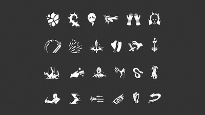 Black Dust Icons boardgame fantasy gaming graphic design illustration minimal mobilegame ui vector