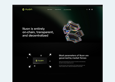 Nuon finance stablecoin crypto crypto defi finance fintech landingpage web3 web3design website