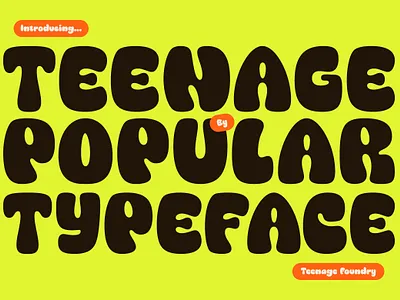 Teenage Popular Typeface bold bold font branding design display display font font fonts graffiti groovy handwritten illustration logo logotype merchandise retro typeface typewritter ui vintage