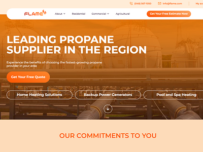 Propane Supplier Website | Webflow blog custom design development ecommerce figma gas illustration industrial low code propane services uxui webflow website