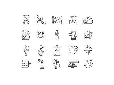 Love and Romance Icons icon design icon download icon set love love icon romance vector vector icon