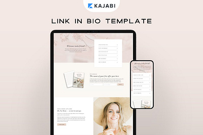 Kajabi Link in Bio Page Template kajabi customizable kajabi landing page kajabi link in bio kajabi link in bio page template kajabi sales page kajabi website kajabi website template kajabi website theme landing page social media strategy social media template