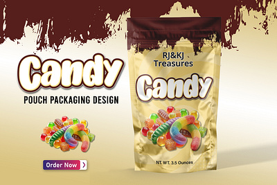 CANDY POUCH PACKAGING DESIGN baby baby food branding cake candy candy shop design graphic design illustration label label design logo packaging pouch pouch design