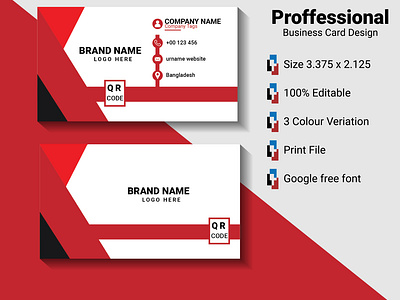 Professional Businesss Card Design bi fold brochure businesss card card flyer idcard illustrator photoshop tri fold