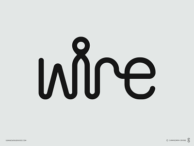 Wire Logo branding business company consultancy design letter logo mark minimal modern pr samadaraginige simple type typography wire