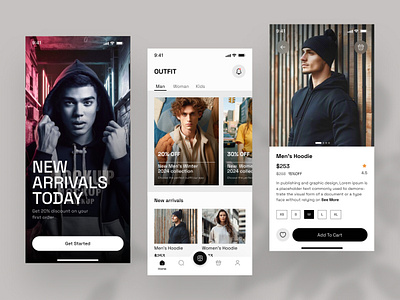 E-commerce Fashion App Design app appdesign arobix design design ecommerce ecommerce website design fashion fashion app design figma top design ui ui design ui kit design ui ux design ux