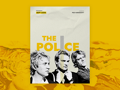 Poster 'The Police' band design figma graphic design music photoshop poster song the police