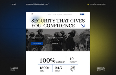 WEB DESIGN FOR SECURITY COMPANY design landing page landingpage security company ui uiux design web design website