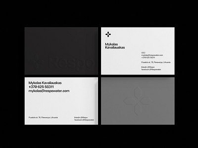 Respo business cards branding brandmark business card design graphic design identity layout layout design mark minimal