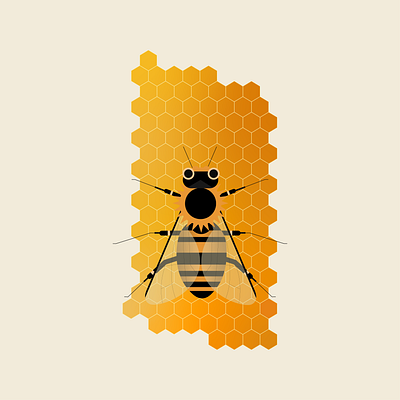 Bumblebee adobeillustrator adobesuite bumblebee geometricalshape illustration nature vectorart