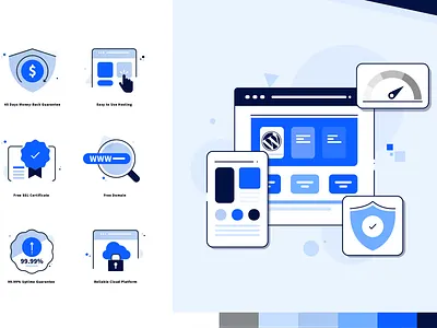 Wordpress Landing Page Icon illustration branding colorful design design graphic design icons illustration illustrations illustrative graphics logo ui vector wordpress icon