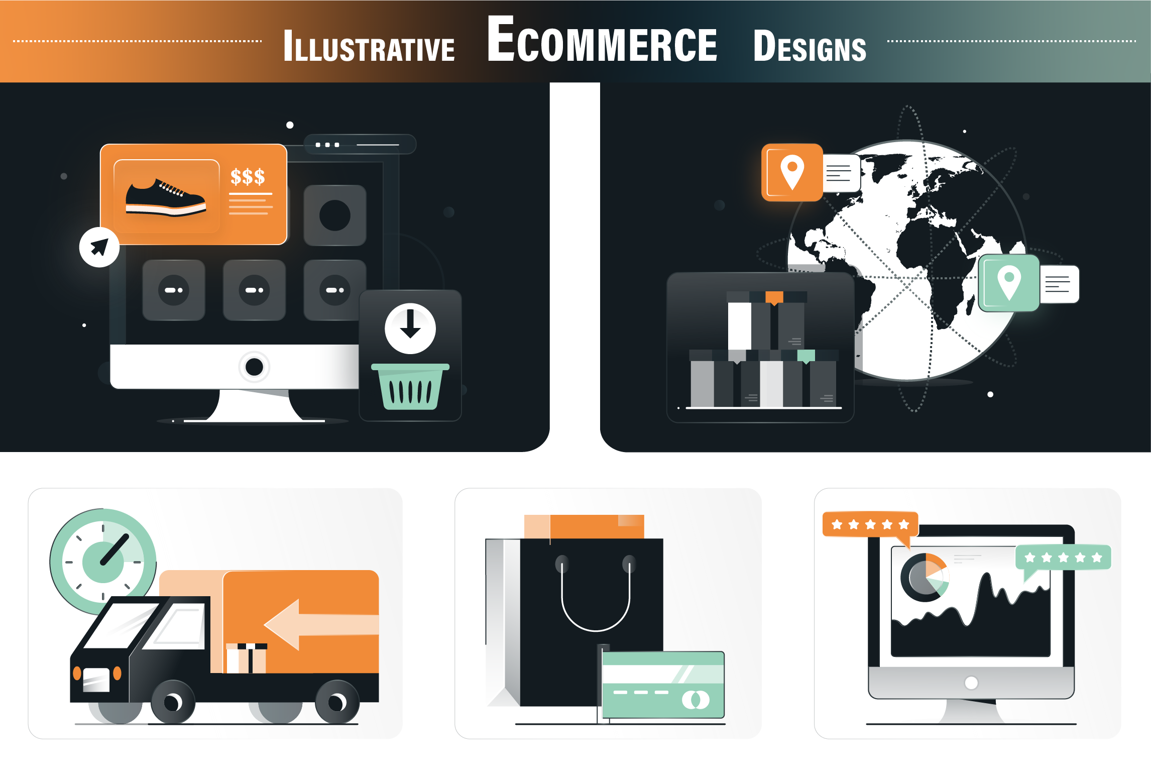 Example of Custom Designed Illustrations/Icons