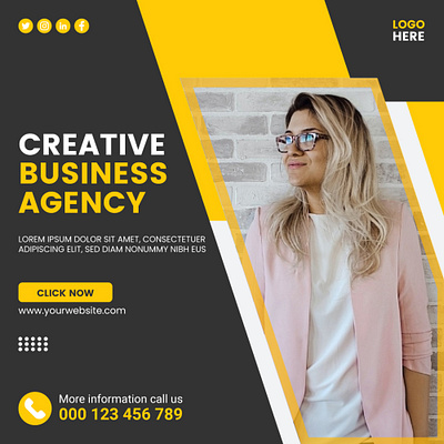 Creative Business Agency Social media post Design business post graphic design post design social media post