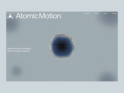 Atomic Motion in motion 3d web agency animation atom development agency futurism interaction design lab laboratory minimal modern web motion nano particles studio typography web interactions website