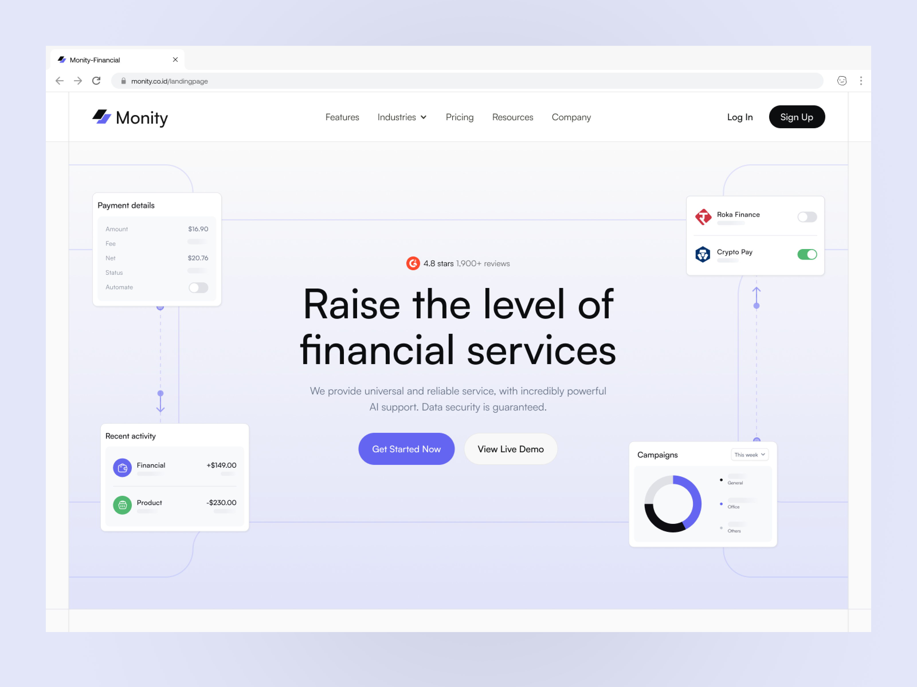 Example of Landing Page Design