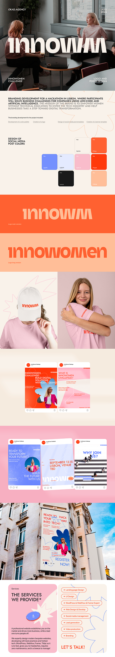 Branding for a women's Hackathon — InnoWomen branding design discover graphic design instagram instagram post marketing post smm smm design social media social media post woman women