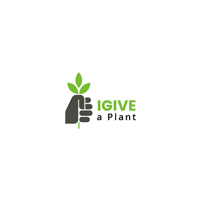 IGIVE a plant logo design branding graphic design logo logo design plant logo