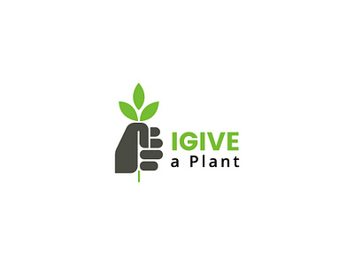 IGIVE a plant logo design branding graphic design logo logo design plant logo