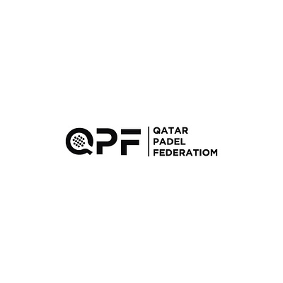 QPF padel logo design branding graphic design logo logo design padel logo qpf logo