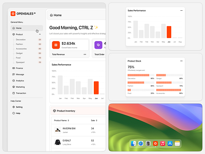 OPENSALES - Sales Management Dashboard activity admin admin panel analytics chart analytics dashboard application b2b crm crm dashboard graph saas sales sales dashboard sales management salesforce studycase ux admin ux dashboard vektora widgets