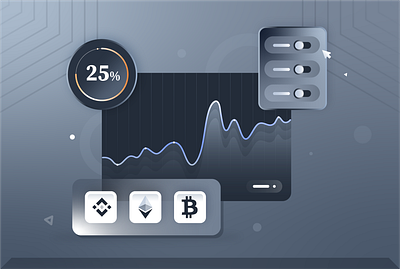 Trading Graph Illustration bitcoin branding colorful design dashboard illustration design graphic design illustration illustrations illustrative crypto illustrative graphics logo trading graphic ui vector