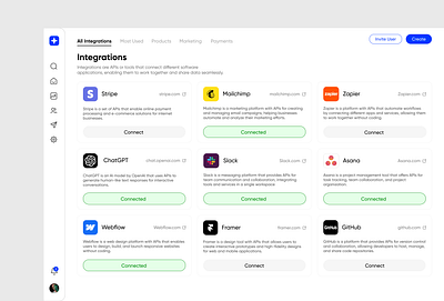 Integrations Page 💎 design figma graphic design integrations layout redesign ui uiux ux web design web page web ui