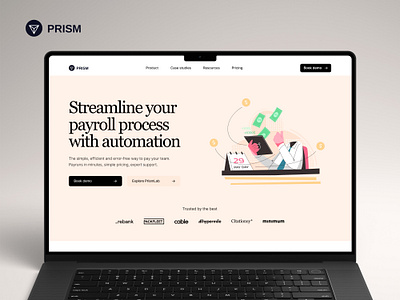 Prism SaaS Landing Page clean ui clean web design landing page modern ui saas ui ui design user interface web design website