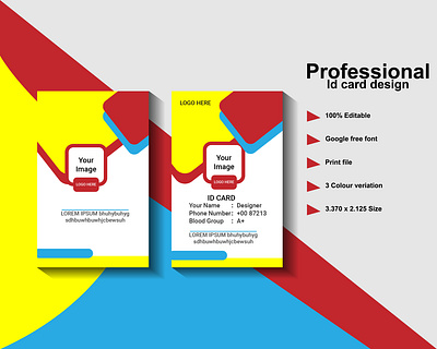 Professional & Creative Id card design brochure business card card flyer id card illustrator photoshop