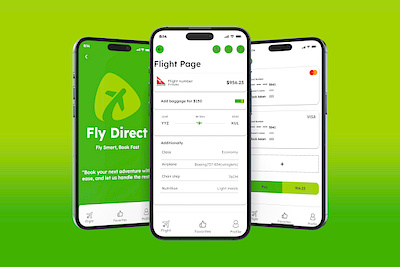 Fly Direct branding design figma graphic design logo ui ux vector web design