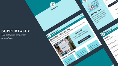 Supportally app ui web design