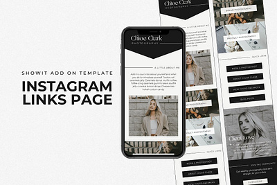 Instagram Links Page Template Showit add on template instagram landing page instagram post instagram story instagram template landing page landing page template link in bio link in bio template showit instagram showit landing page showit template social media template tiktok link in bio website template