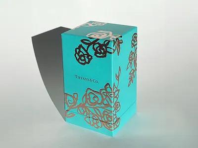 TIFFANY & CO. Rose Gold Fragrance Packaging beauty packaging florals fragrance graphic design illustration packaging tiffany