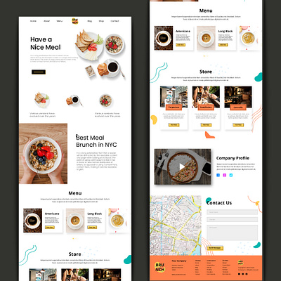 Food landing Page branding graphic design interface ui web design web interface website website design