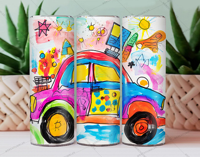 Drawing of a Car Skinny Tumbler Wrap car tumbler color image custom tumbler design drive tumbler illustration photography skinny tumbler sport tumbler sublimation travel vector tumbler sublimation tumbler vector art tumbler warp tumbler western vector art waterslide tumbler