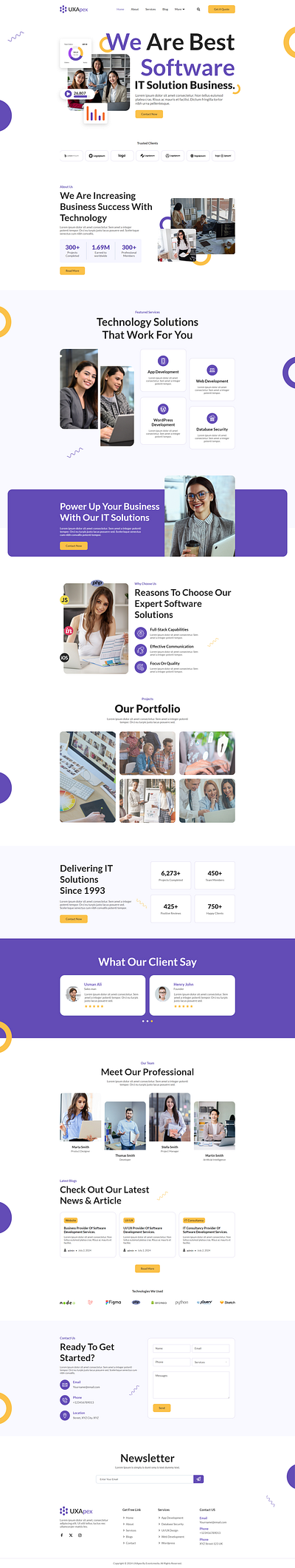 UXApex – IT Solutions & Services Company Elementor Template Kit technology