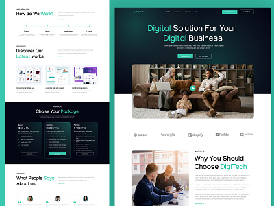 Digital Agency Landing Page agency design design figma figma design ui ui template ui ui design ui ux design ux web design web template