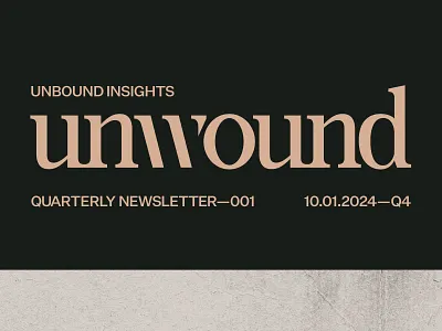 Unwound | Unbound Insights (Newsletter) arkansas branding flat hunter oden lockup logo logotype masthead newsletter screw typography vintage