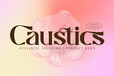 Caustics - Social Media Font branding font casual font classy font elegant font fashion font filmwedding font header font logo font logo fonts modern font modern fonts retro fonts serif bolf font serif font social media font stylist font vintage fonts website fonts wedding fonts