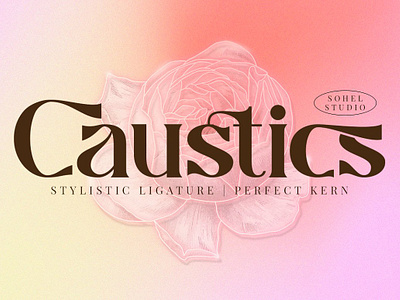 Caustics - Social Media Font branding font casual font classy font elegant font fashion font filmwedding font header font logo font logo fonts modern font modern fonts retro fonts serif bolf font serif font social media font stylist font vintage fonts website fonts wedding fonts